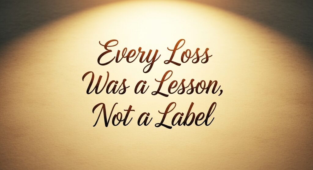 Every Loss Was a Lesson, Not a Label