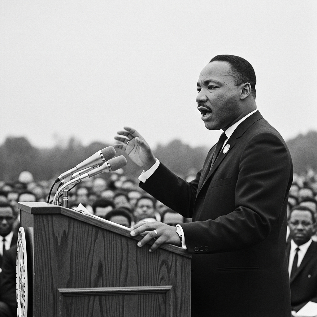 MLK delivering leadership speech
