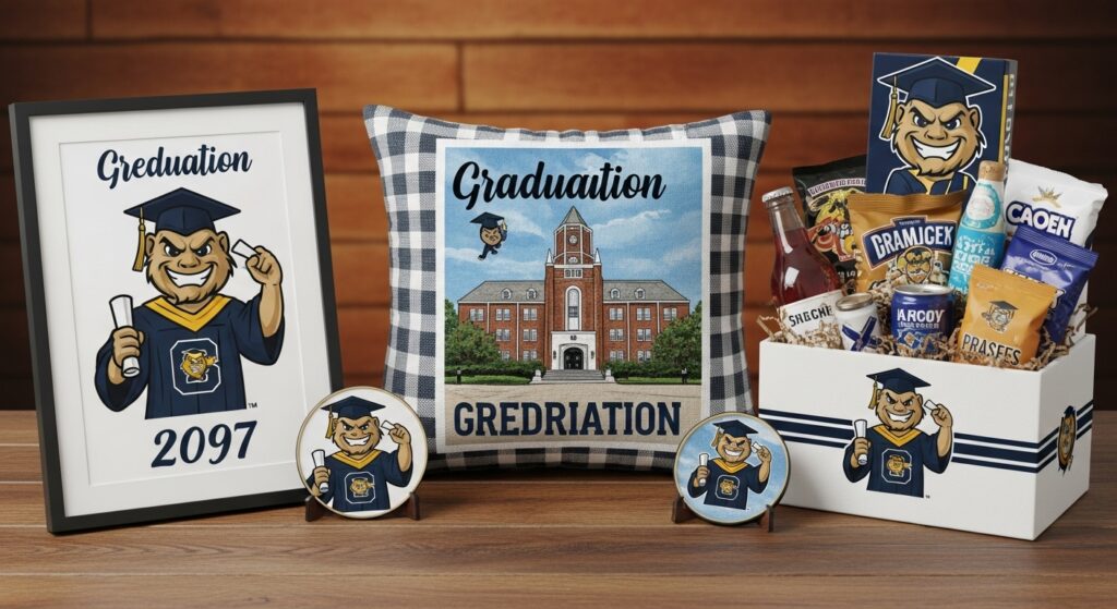 College graduation gift idea with school merchandise