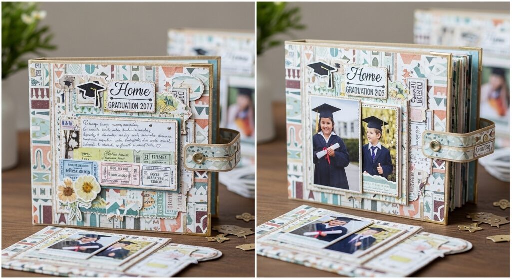 DIY graduation gift idea with handmade photo album