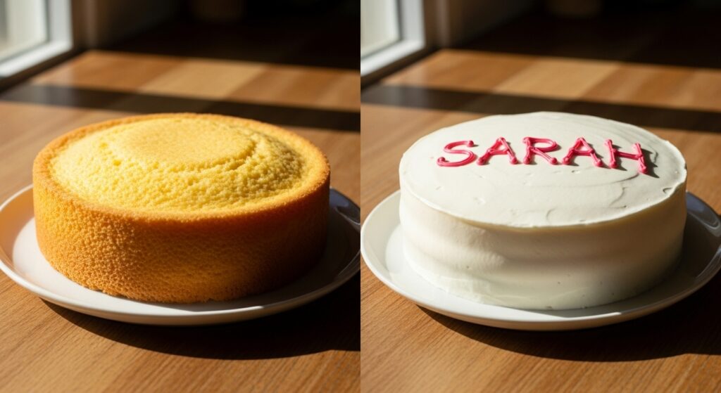birthday cake plain vs birthday cake with name”)