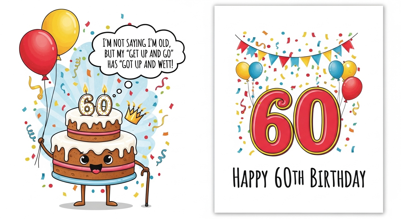 Creative and Funny 60th Birthday Wishes to Brighten the Day