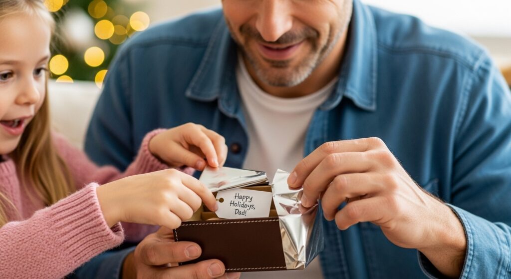 dad receiving affordable birthday gift)